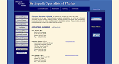 Desktop Screenshot of orthopedicspecialistsofflorida.com